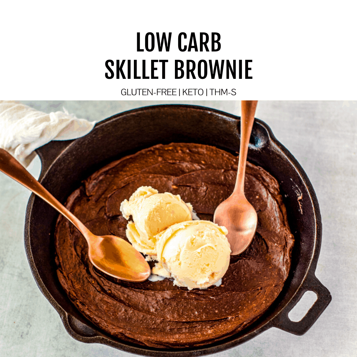 low carb skillet brownie
