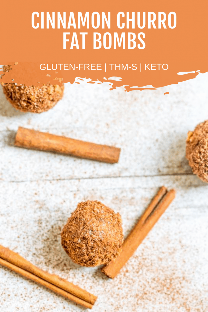 keto churro fat bomb pinterest image