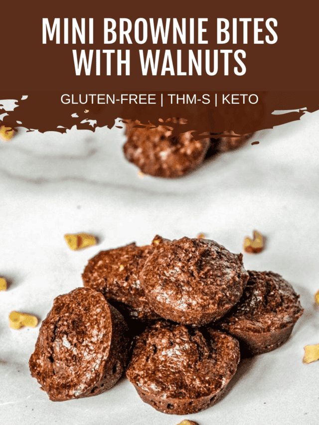 Keto Brownie Bites with Walnuts