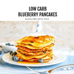 low carb blueberry pancakes featured image
