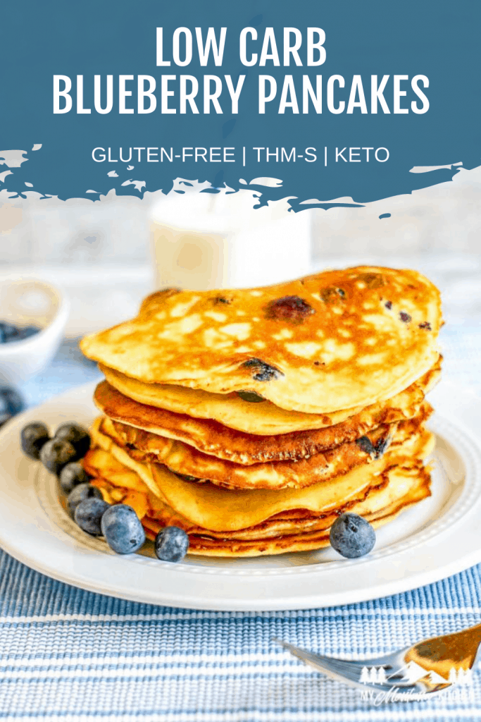 keto blueberry pancake pinterest image