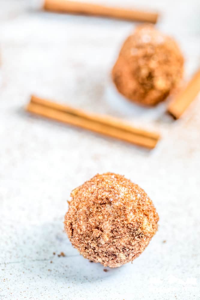 keto churro fat bomb with cinnamon stick