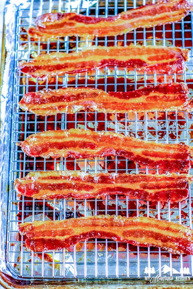 cooked keto candied bacon