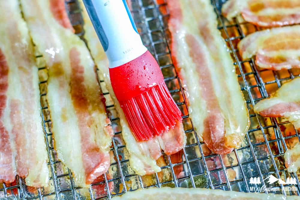 basting partially cooked bacon