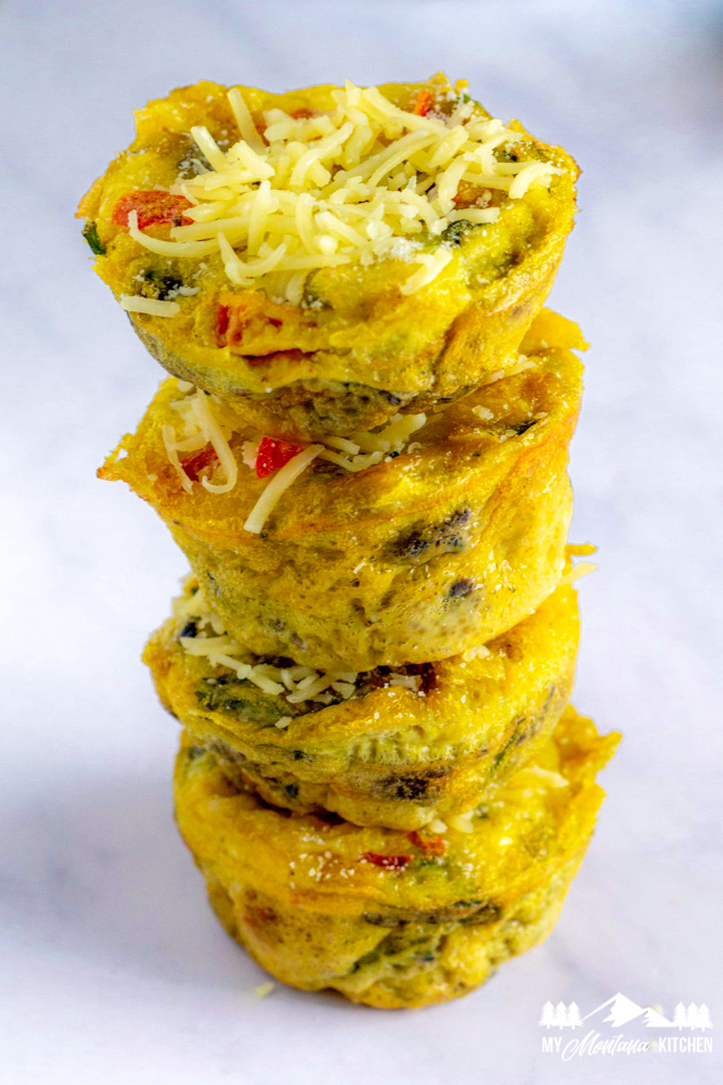 stack of keto egg muffins