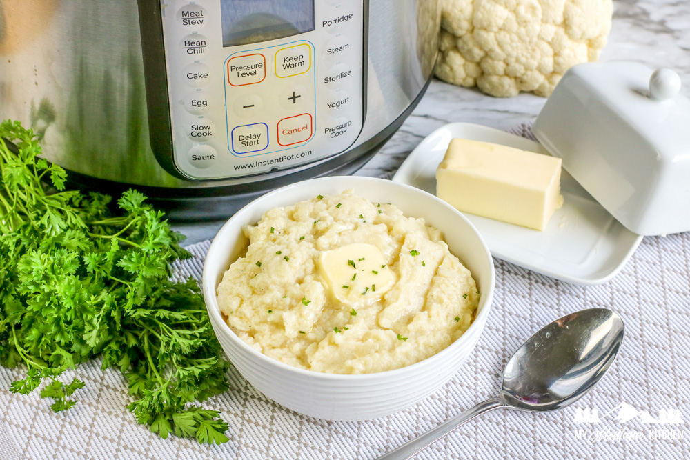 Ingredients for Instant Pot Mashed Cauliflower