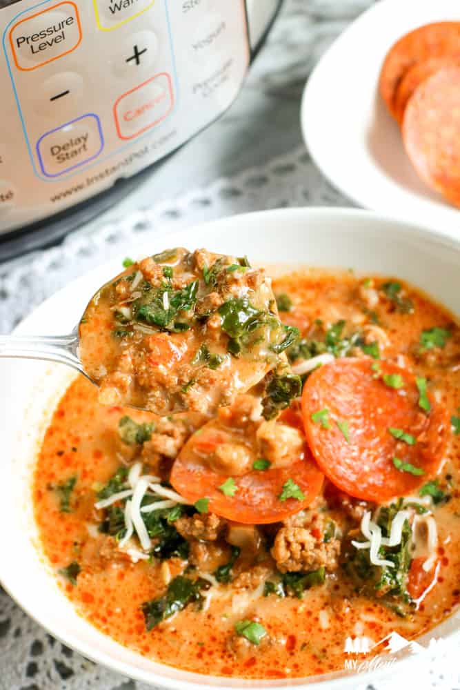 Low Carb Instant Pot Pizza Soup