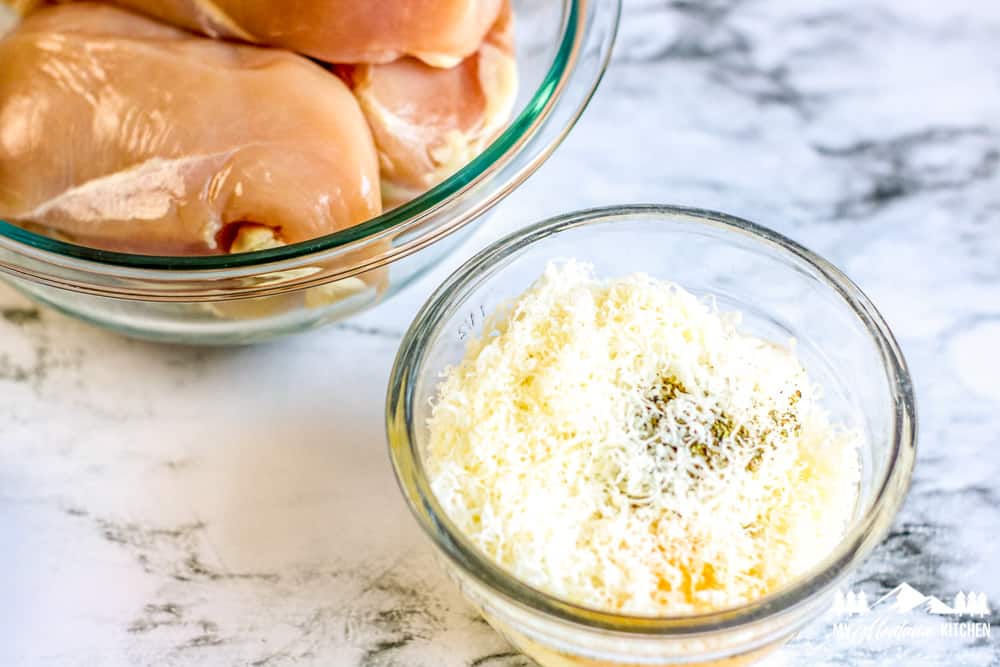 raw chicken breast and ricotta cheese
