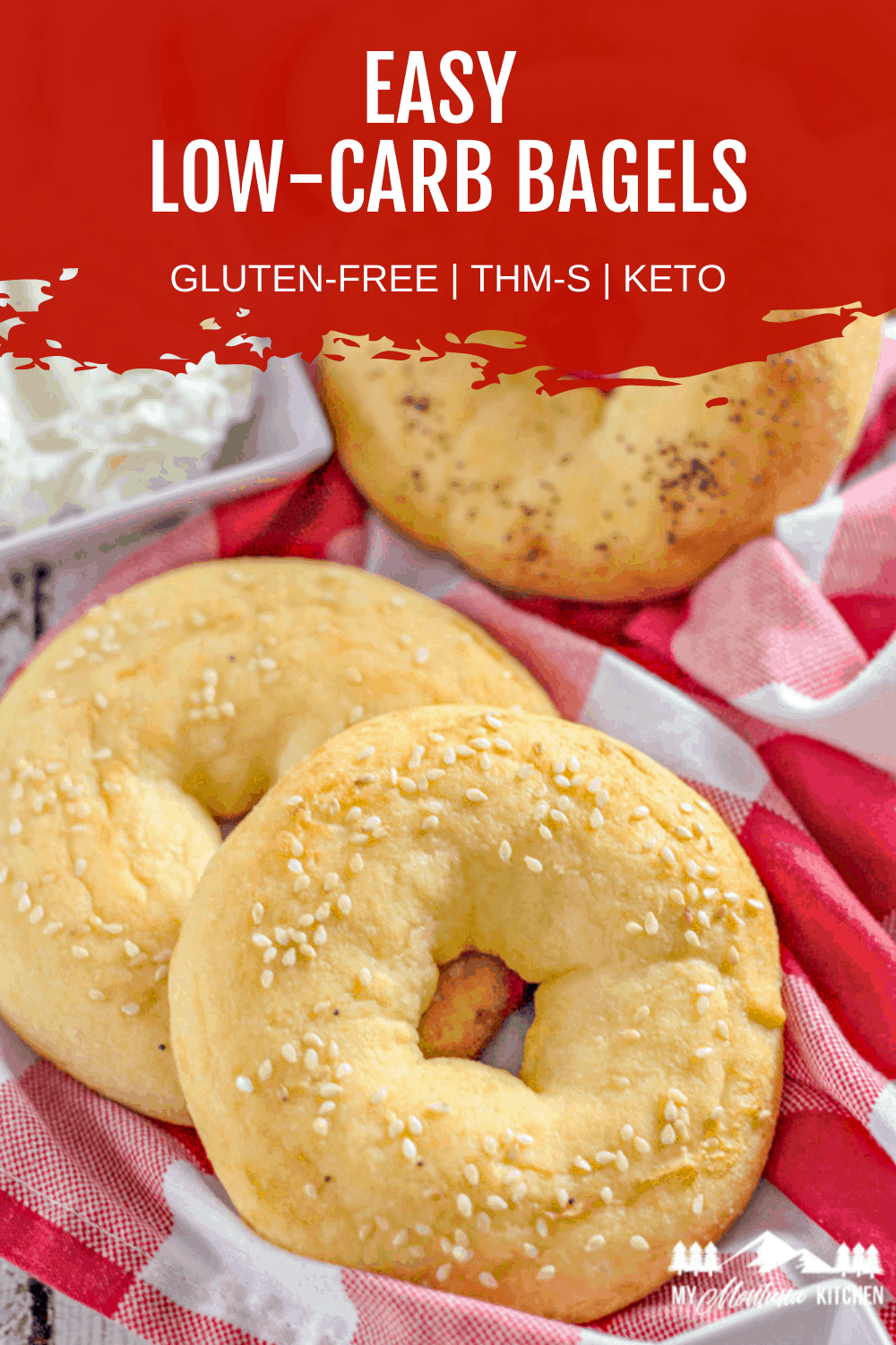 5 ingredients is all you need to make a homemade keto bagel. Top your bagels with whatever you want. A low carb bagel that is also gluten free and so simple to make.