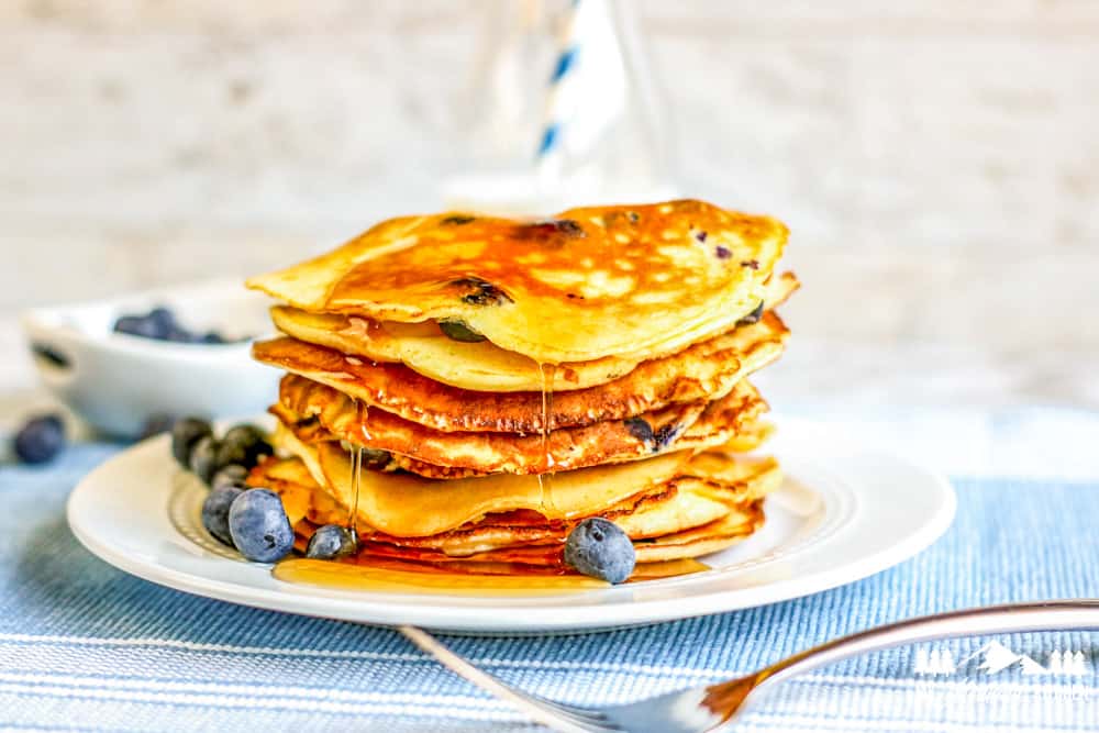 Low Carb Blueberry Pancakes SugarFree, Keto, THMS