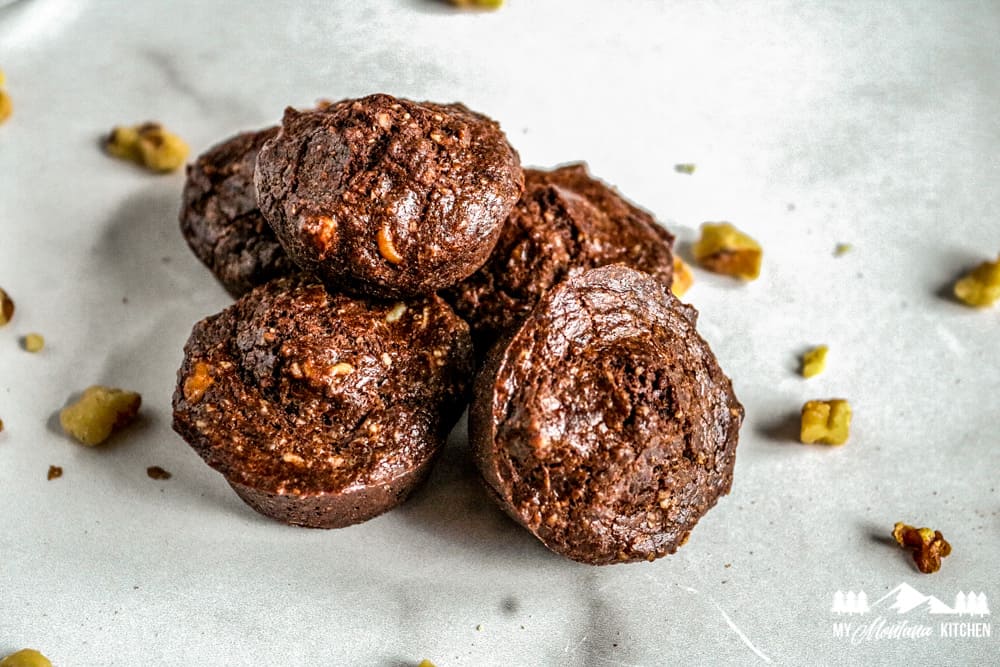 Keto Brownie Bites with Walnuts