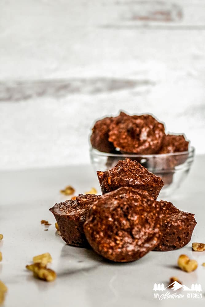 Keto Brownie Bites with Walnuts