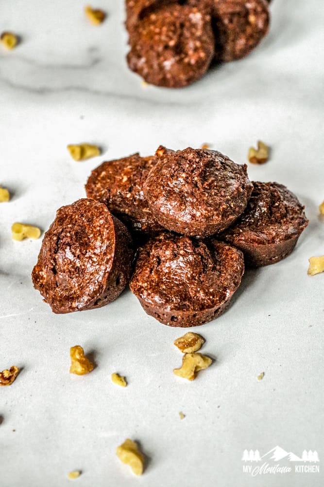 Keto Brownie Bites with Walnuts