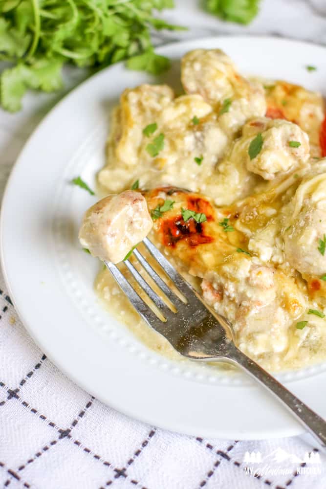 Low Carb Green Chile Chicken Casserole