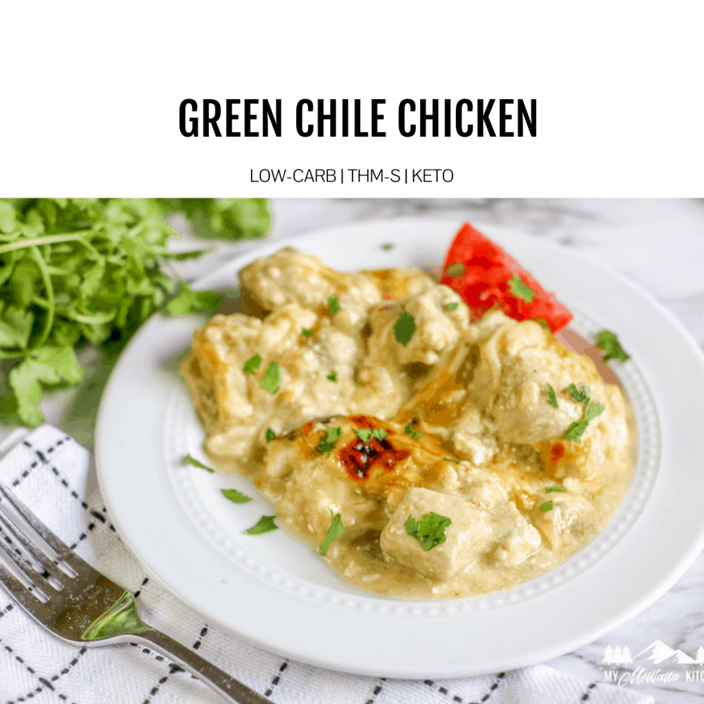 Low Carb Green Chile Chicken Casserole Keto, LowCarb, THMS, Gluten Free