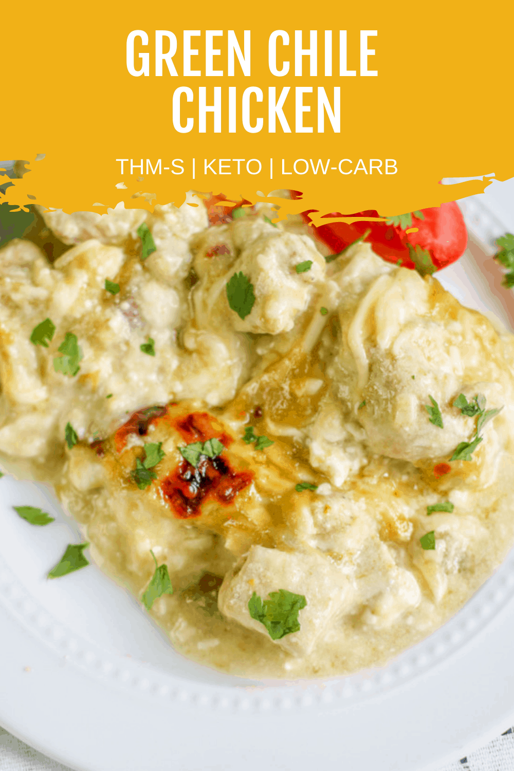 Low Carb Green Chile Chicken Casserole | Keto, Low-Carb, THM-S, Gluten Free