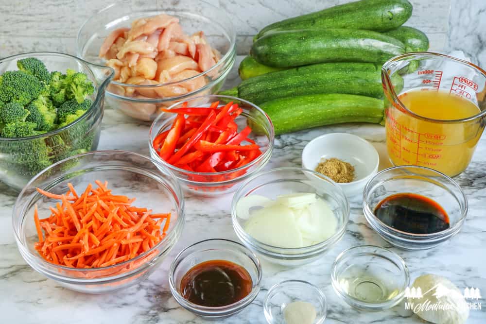 ingredients for keto chinese chicken lo mein