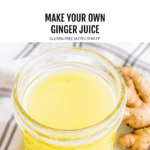 ginger juice in glass pint jar