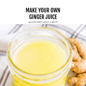ginger juice in glass pint jar