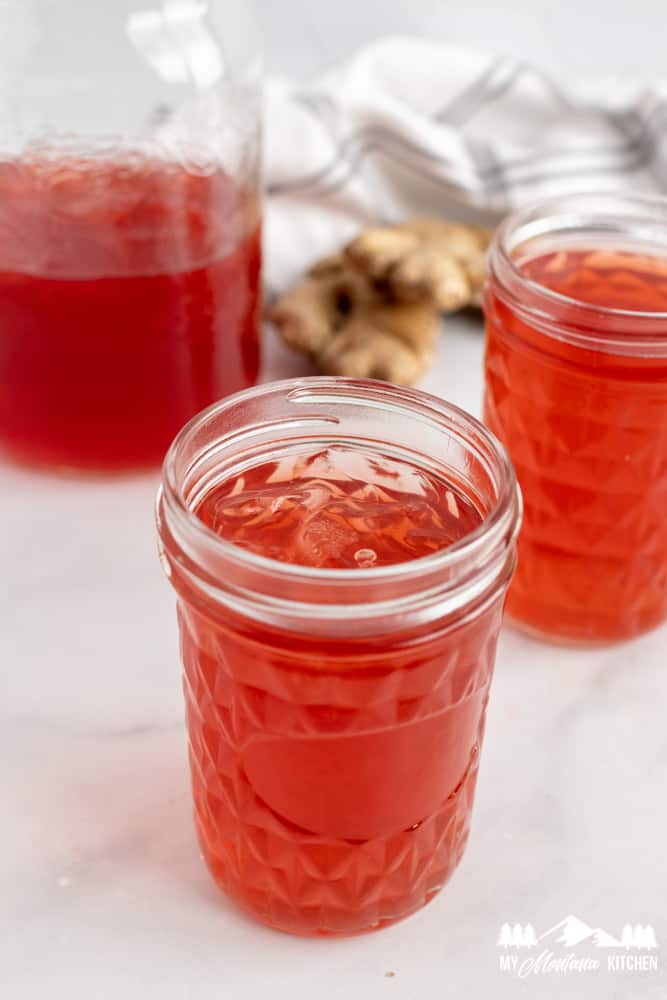 tropical punch good girl moonshine in small mason jar