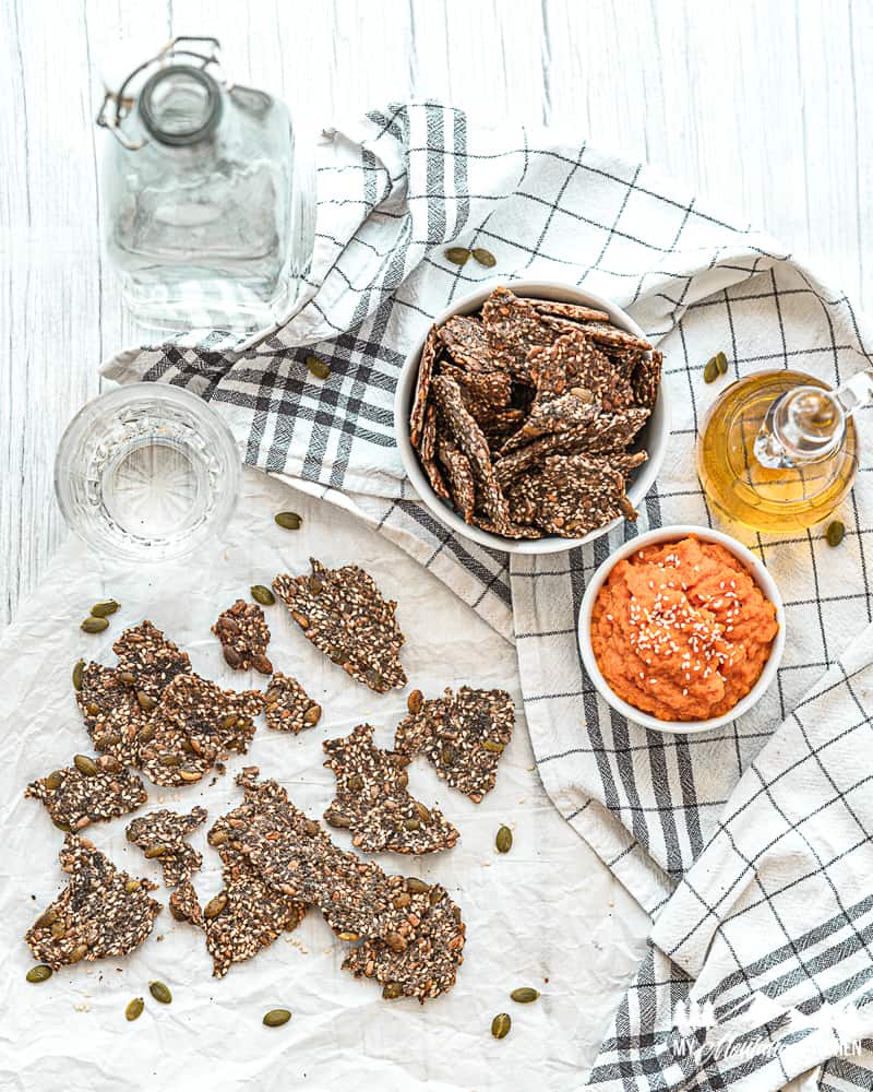 baked keto seed crackers