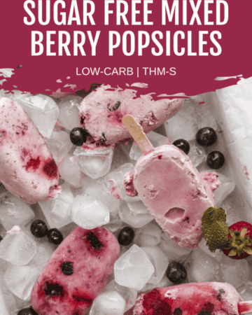 mixed berry popsicles with ice