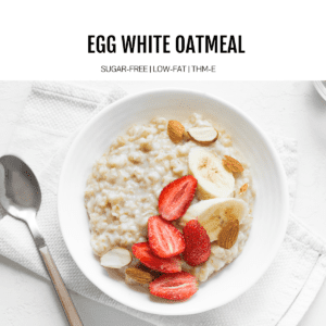 egg white oatmeal in white bowl