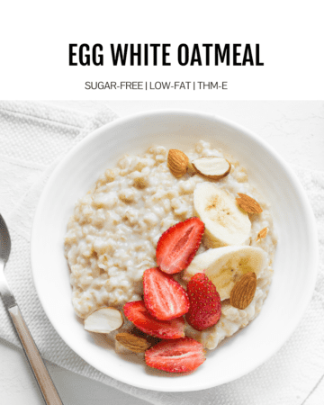egg white oatmeal in white bowl