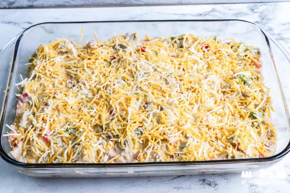 king ranch chicken with shredded cheese