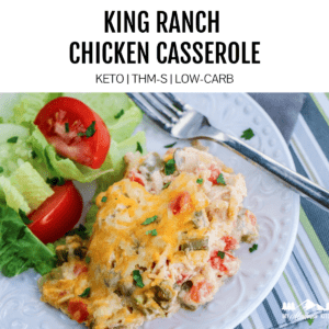 king ranch chicken casserole on white plate