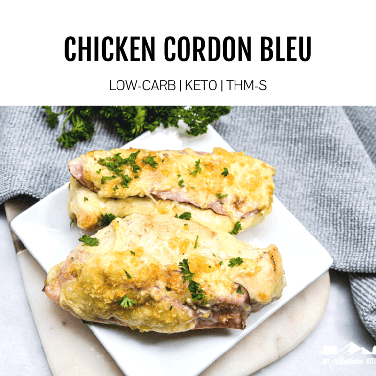 chicken cordon bleu on white plate