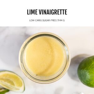 lime vinaigrette in glass jar