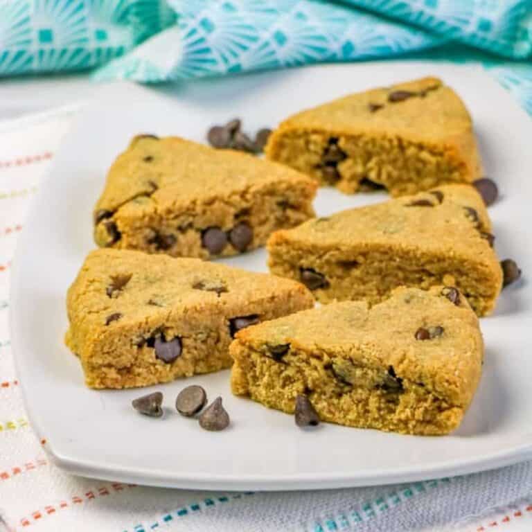 Almond Flour Scones with Peanut Butter & Chocolate Chips