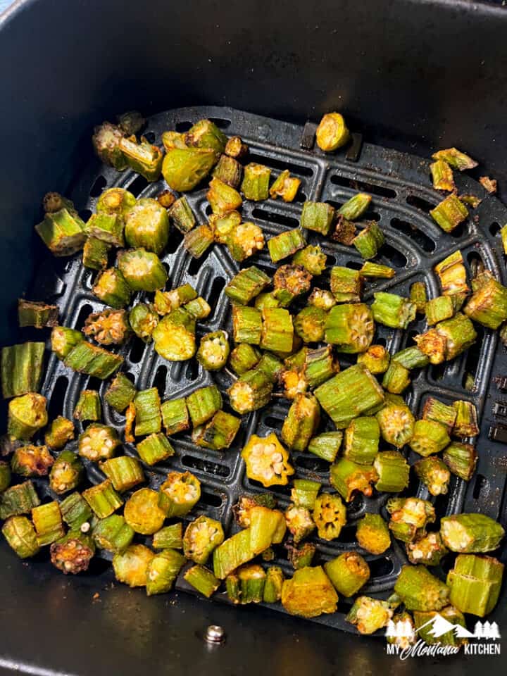 Air Fryer Okra Recipe with or without Breading Okra in the air fryer