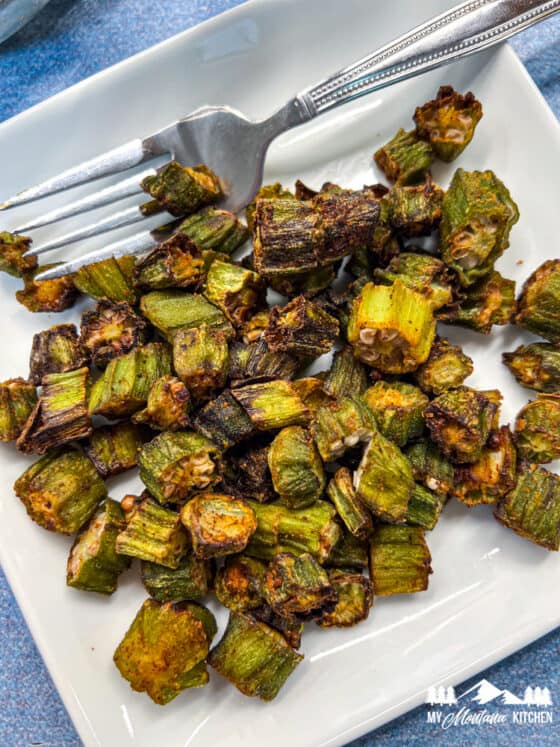 Air Fryer Okra Recipe with or without Breading Okra in the air fryer