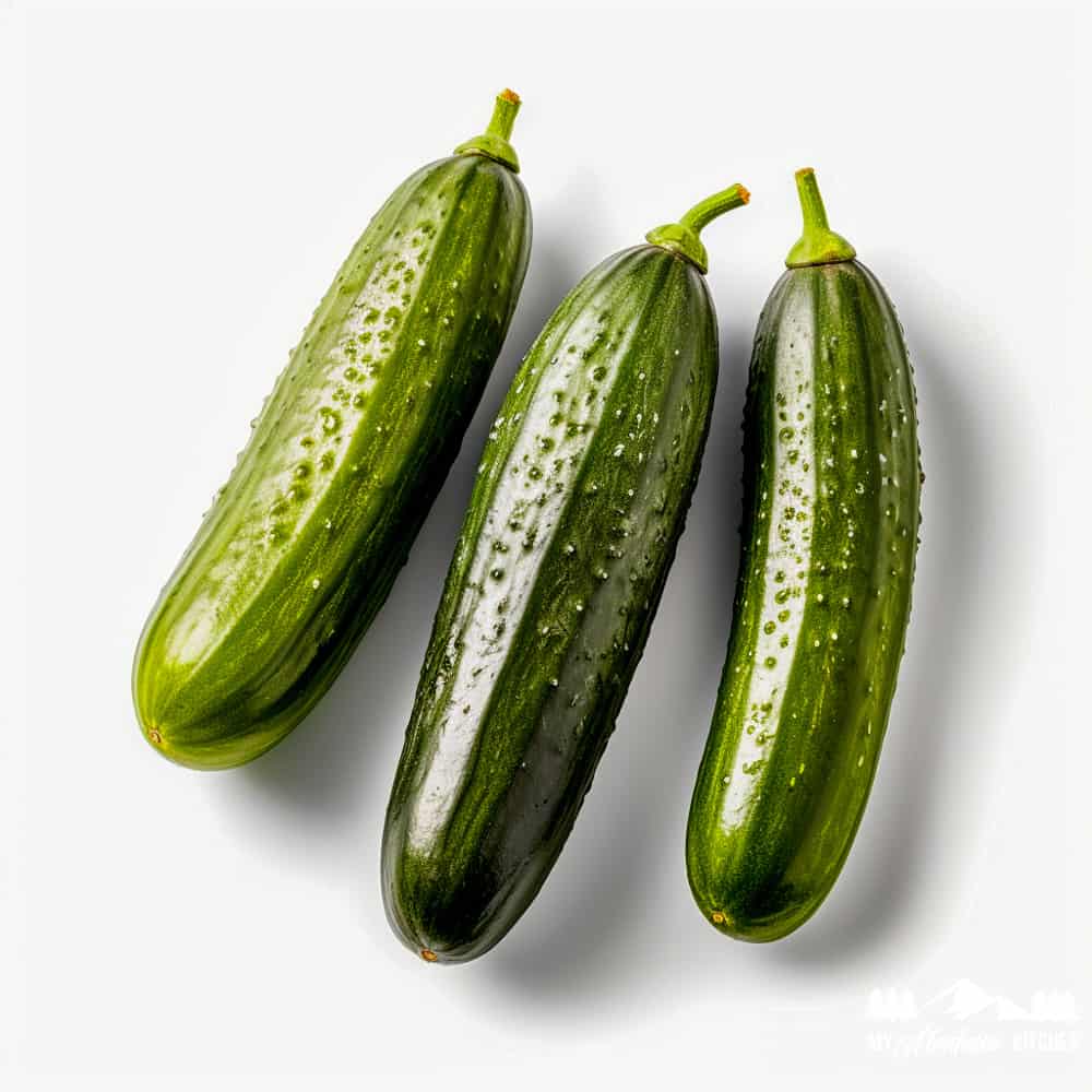 fresh cucumbers on white background