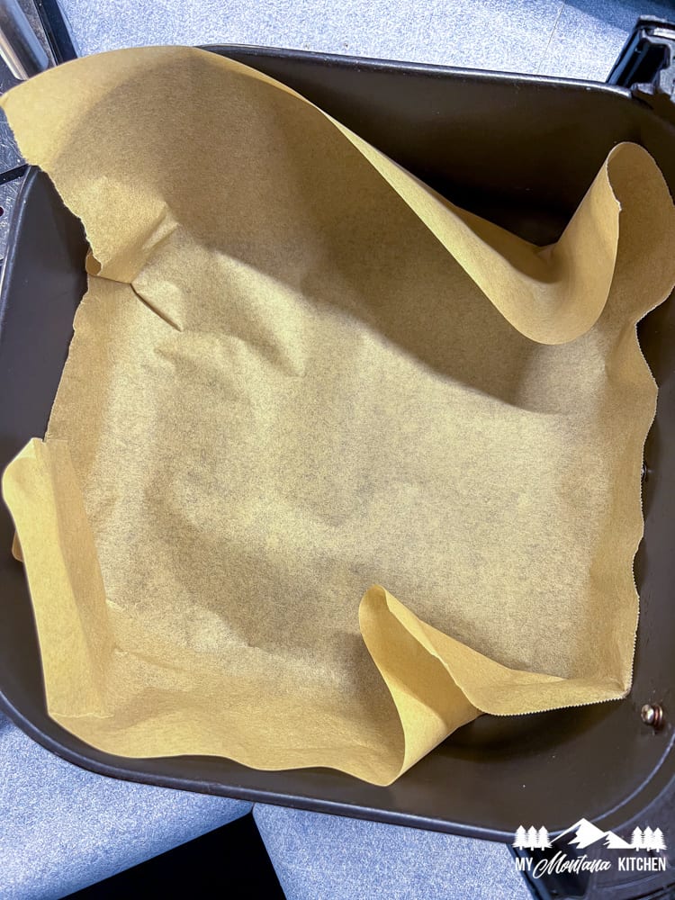 parchment paper in air fryer basket