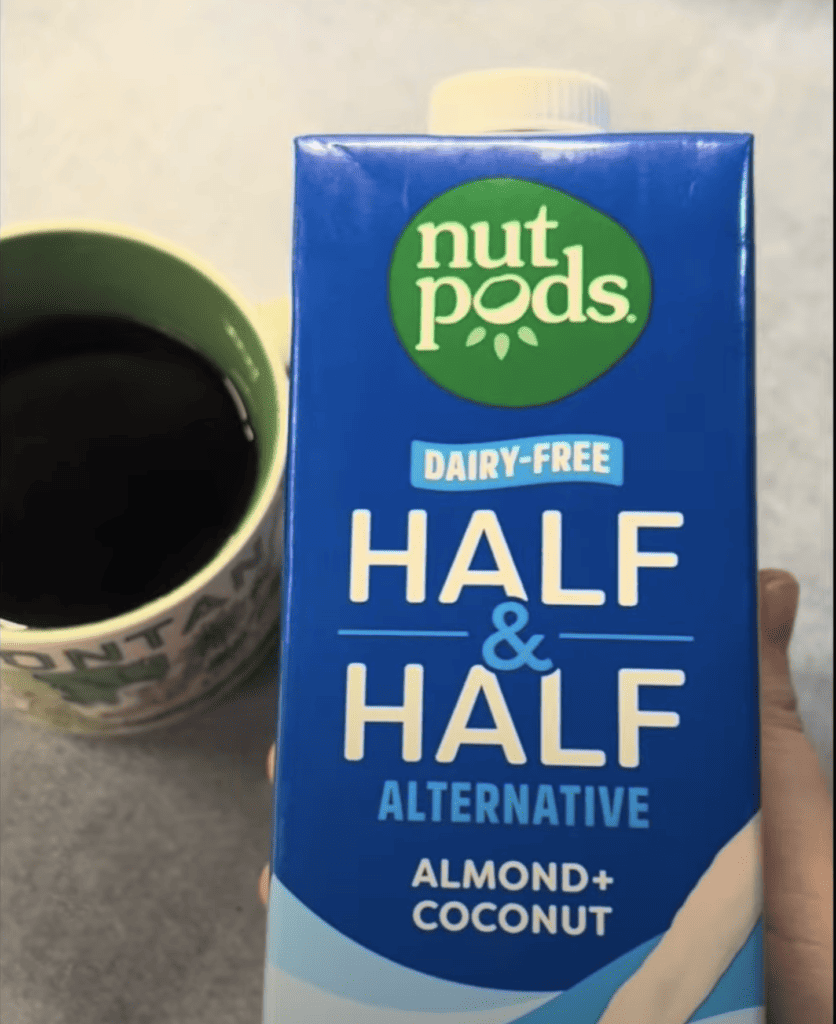 blue container of nutpods dairy-free half and half