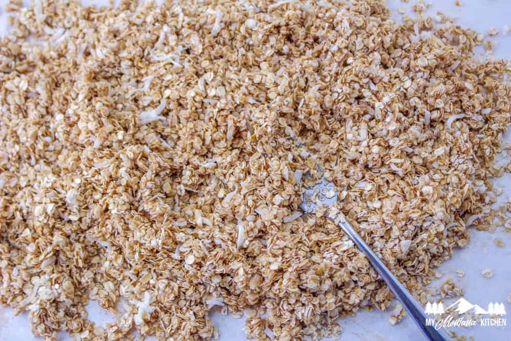 uncooked granola mixture