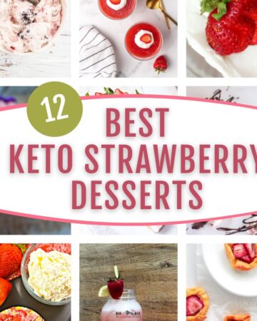 strawberry dessert photo collage