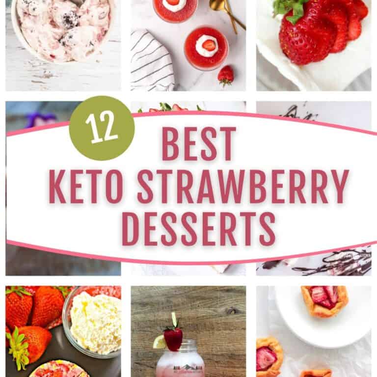 strawberry dessert photo collage