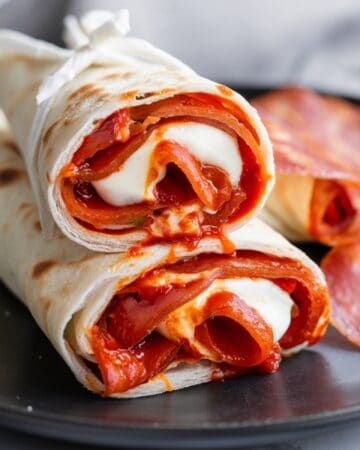 pepperoni pizza rollups stacked on top of each other