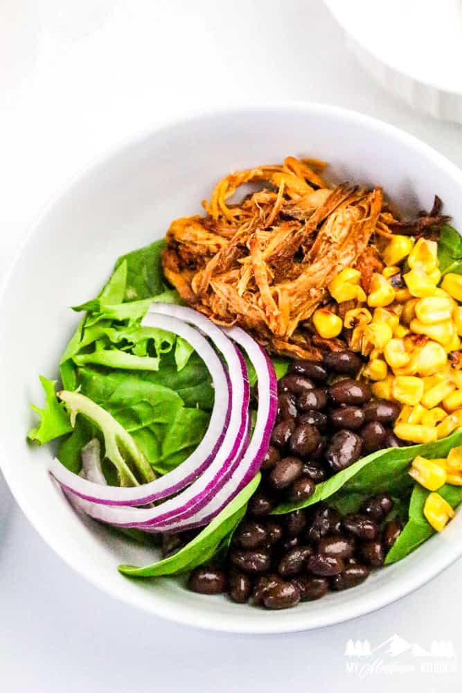 This pulled pork salad makes a perfect summer meal. Simple to assemble and full of flavor, it’s ideal for busy evenings or weekend cookouts.