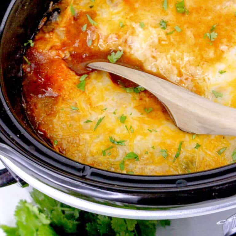 Slow Cooker Chicken Enchilada Casserole: Easy Crockpot Dinner