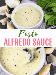 Creamy Basil Pesto Alfredo Sauce