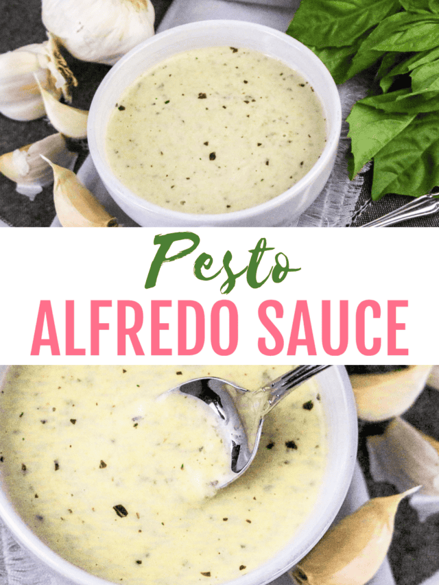 Creamy Basil Pesto Alfredo Sauce