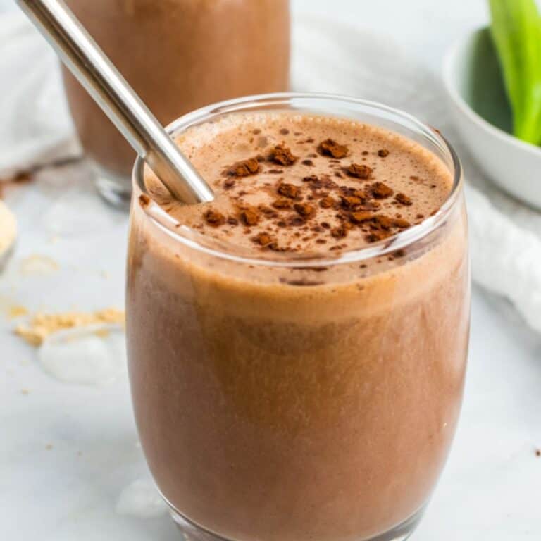 Secret Ingredient Chocolate Peanut Butter Milkshake {THM-FP, Low Carb, Sugar Free}