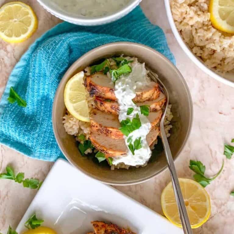 Greek Lemon Chicken Bowls