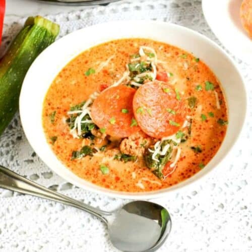 Low Carb Instant Pot Pizza Soup