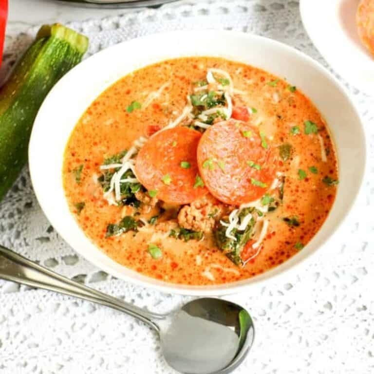 Low Carb Instant Pot Pizza Soup